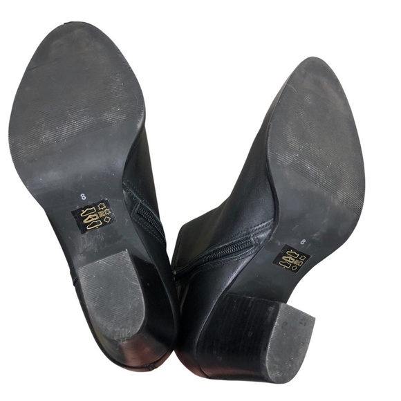 Driver Club USA St James Leather Comfort Boot Sz 8 Black Block Heel Minimalist - Picture 8 of 13